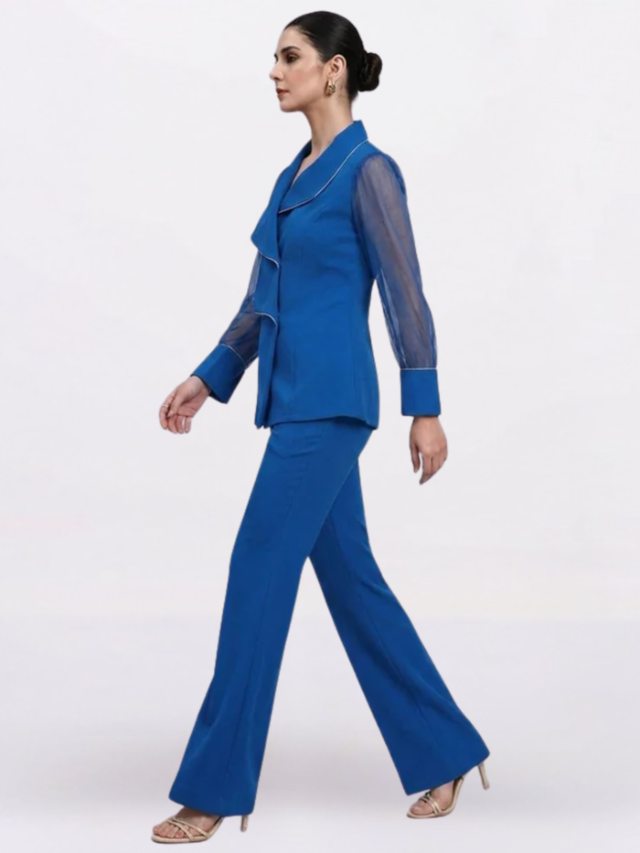Women Ink Blue Structured Co-ord Set