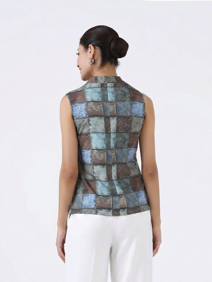 Women Multicolor Printed Straight Top