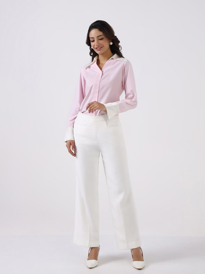 Women Pink Tailored Shirt
