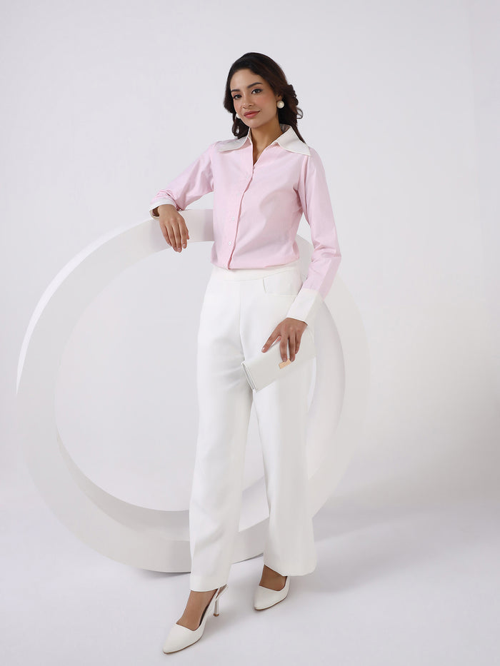Women Pink Tailored Shirt
