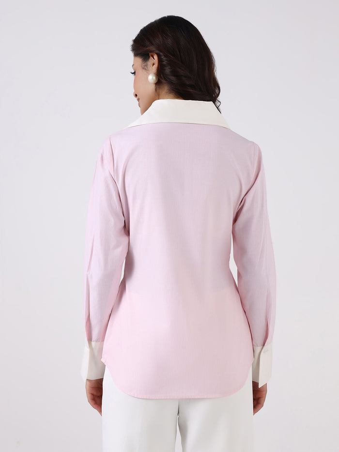 Women Pink Tailored Shirt
