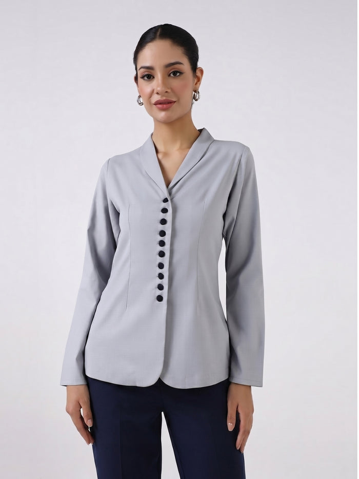 Women Silver Dust Grey Top