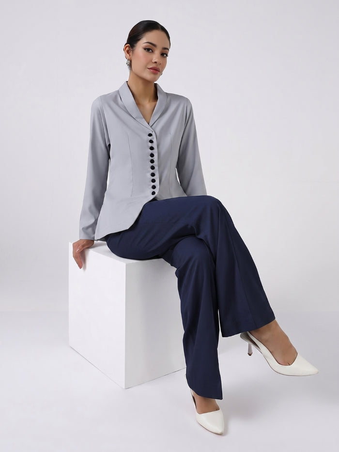 Women Silver Dust Grey Top