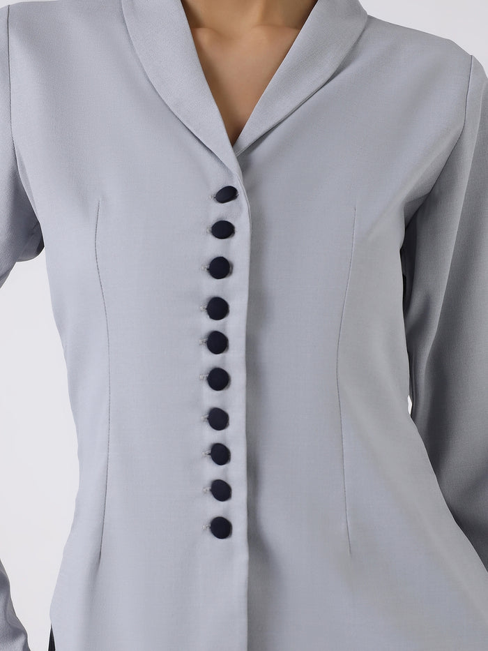 Women Silver Dust Grey Top