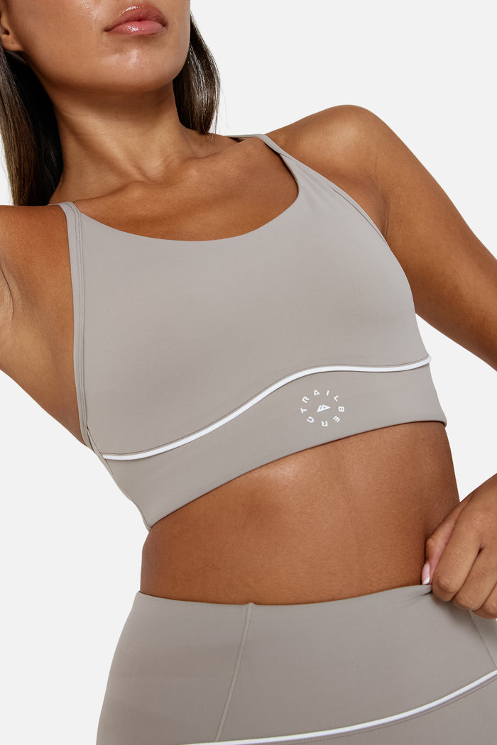Womens Drift Bra and Short Set - Pale Taupe
