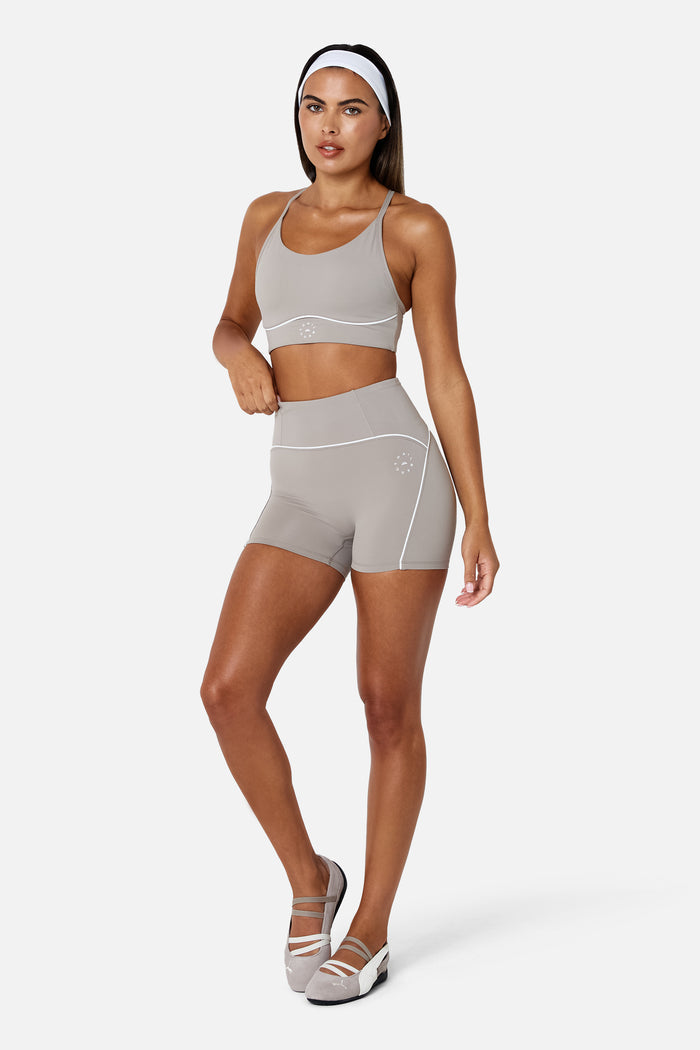 Womens Drift Bra and Short Set - Pale Taupe