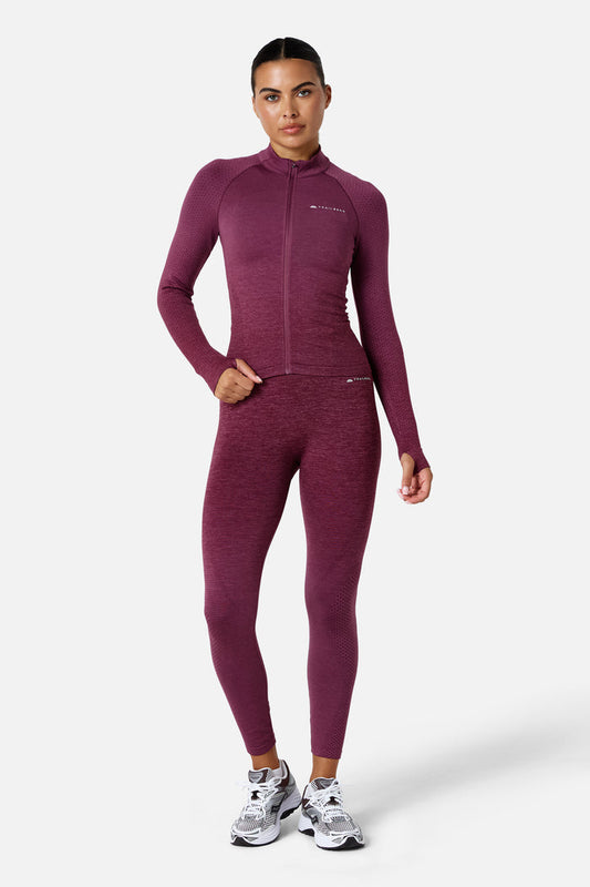 Womens Evocurve Seamless Jacket Set - Mineral Blush