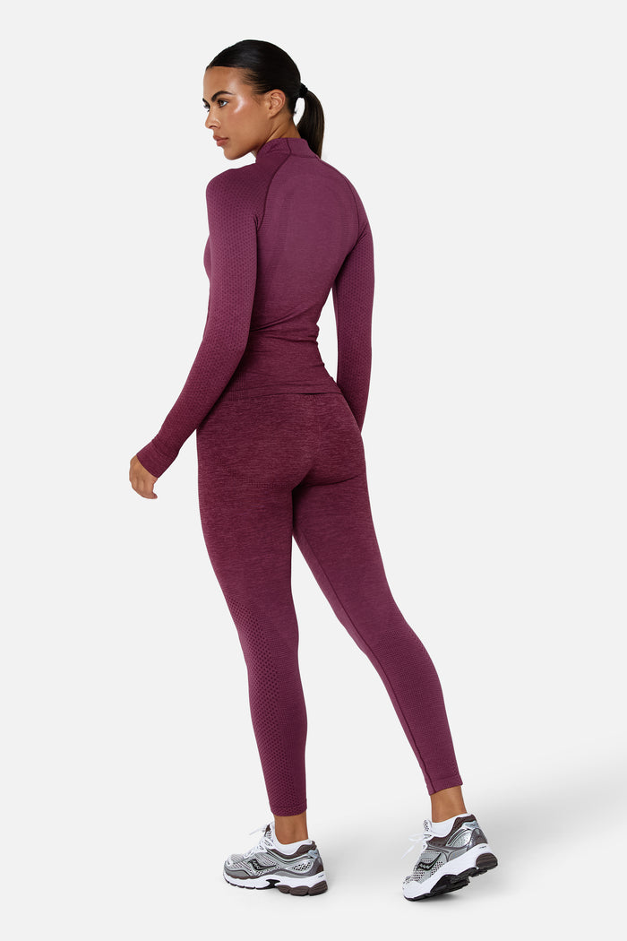 Womens Evocurve Seamless Jacket Set - Mineral Blush