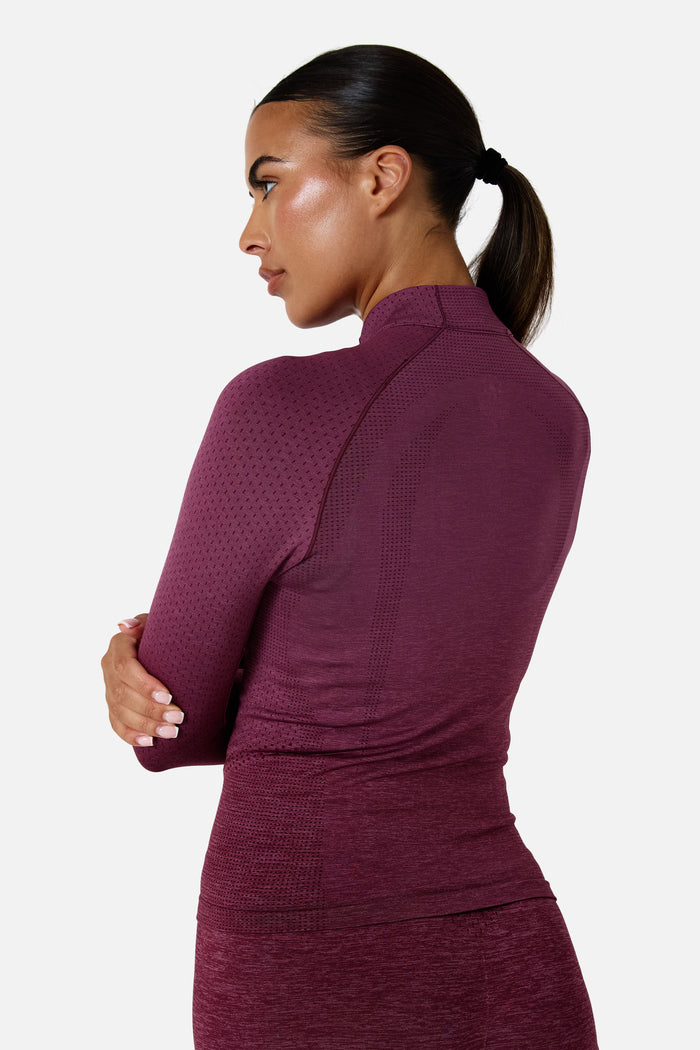 Womens Evocurve Seamless Jacket Set - Mineral Blush
