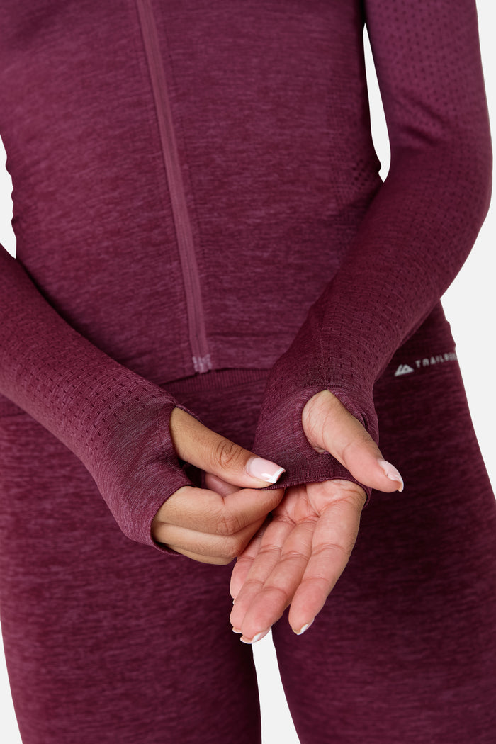 Womens Evocurve Seamless Jacket Set - Mineral Blush