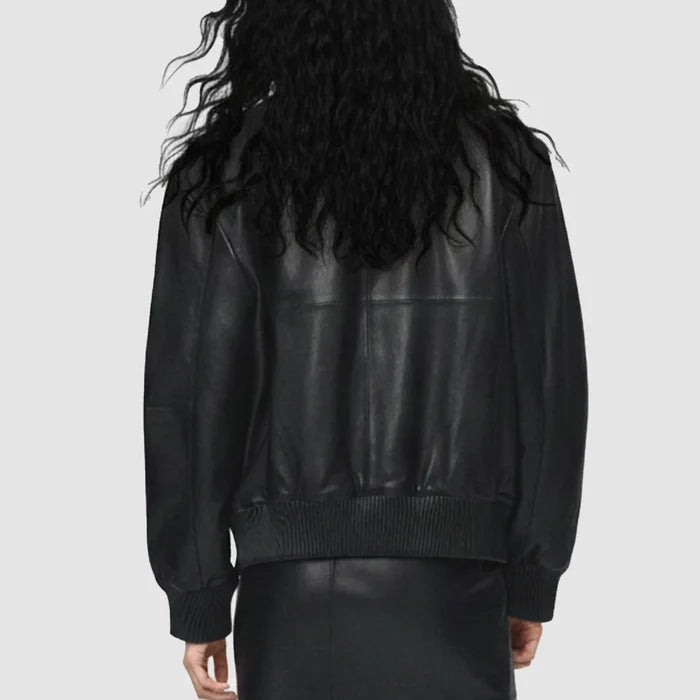 Oversized Leather Jacket For Women's – Bold in Black