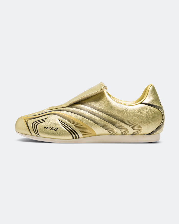 Womens Taekwondo F50 - Gold Metaliic/Core Black-Off White