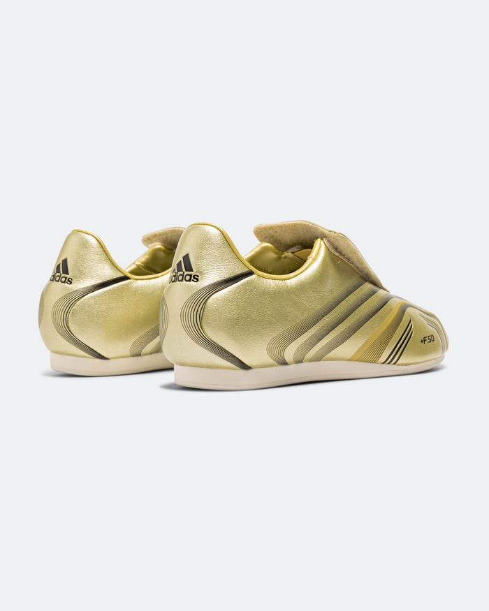 Womens Taekwondo F50 - Gold Metaliic/Core Black-Off White