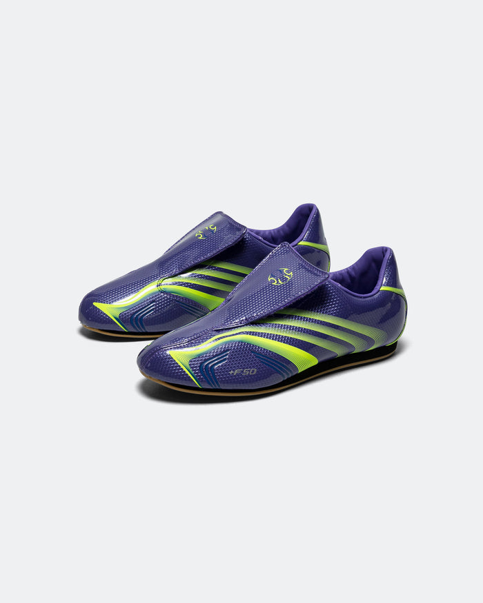 Womens Taekwondo F50 - Purple Rush/Lucid Lemon-Royal Blue