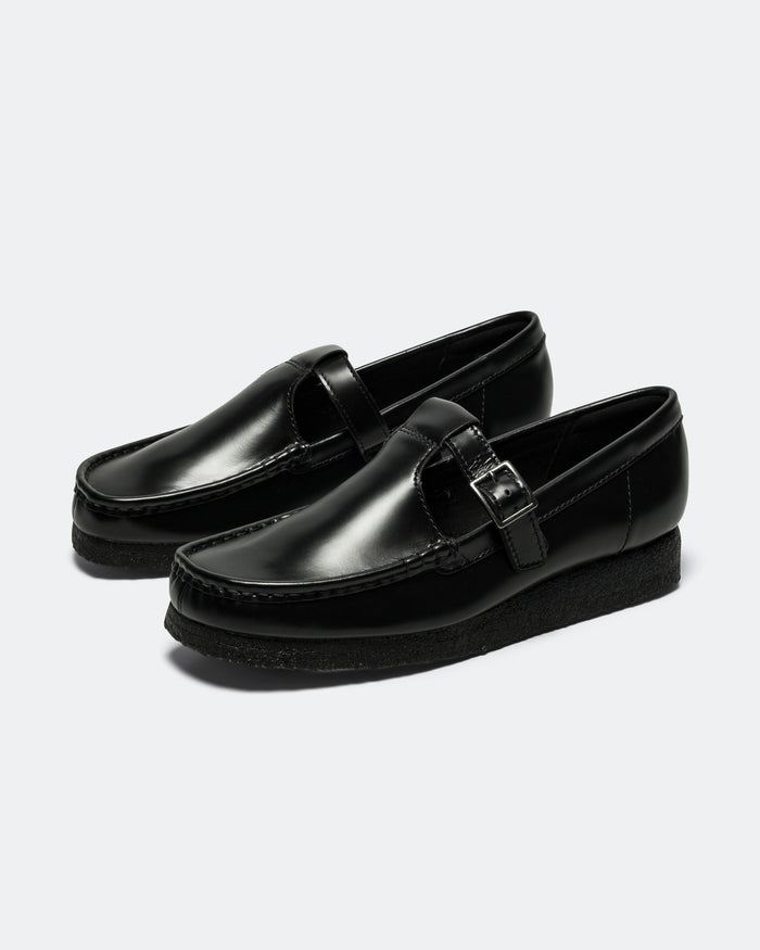 Womens Wallabee T Bar - Black Leather