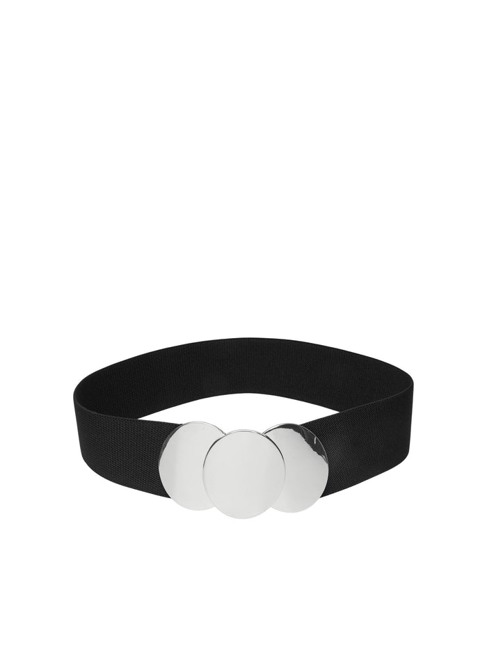 YARA ELASTIC WAIST BELT (BLACK/SILVER)