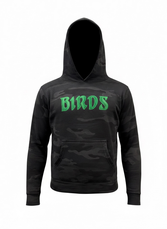 Youth Black Camo Pullover Hoodie